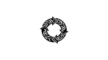 Obraz premium Circular Arrow Loop Logo Element