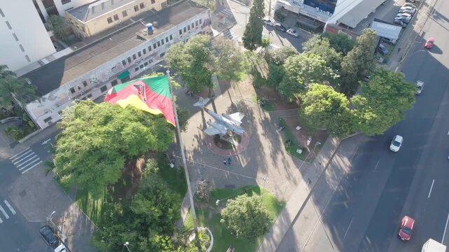 Bandeira RS Pra&ccedil;a do Avi&atilde;o, Pra&ccedil;a Santos Dumont - Canoas RS