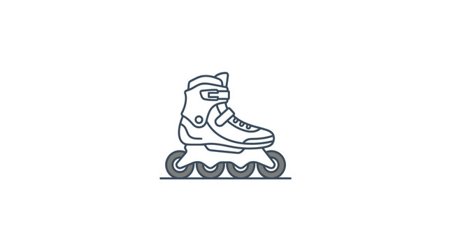 Inline Skate Outline Icon