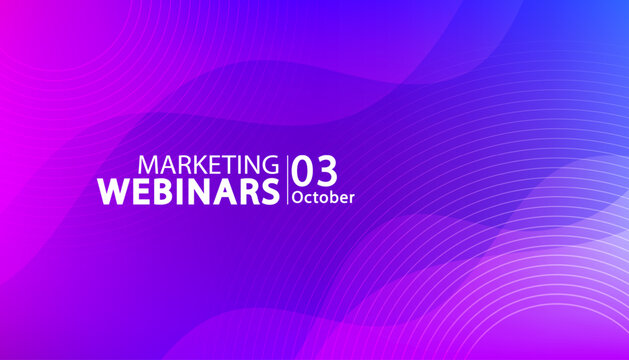 Promote digital technology events with a vibrant purple marketing webinar background template.