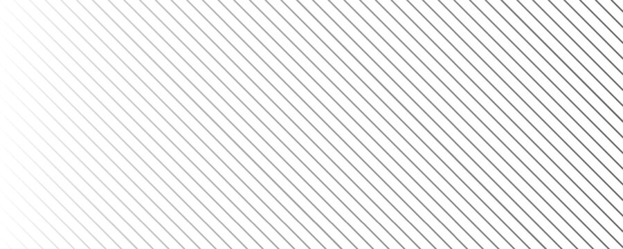 Slant line halftone gradation texture. Fading diagonal stripe gradient background. Black oblique pattern backdrop. Vanishing thin parallel line wallpaper for overlay