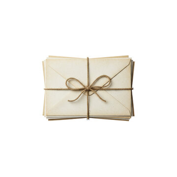 Stack of Vintage Envelopes Tied with Twine