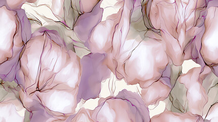 Obraz premium Soft pastel watercolor background with pink and sage green ink flow and delicate line detail. Elegant abstract texture for luxury branding, stationery, wallpaper and design.
