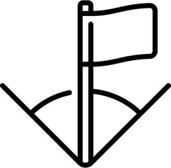 Soccer Corner Flag Pitch Marker Icon © ibrahim