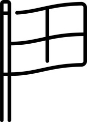 Soccer Pitch Corner Kick Flag Line Icon © ibrahim