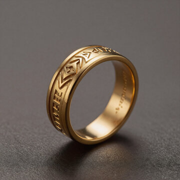 Technical Drawing Ring Master. In A Lord Of The Rings-Inspired Scene, The Master Ring Is Held By Its Rightful Master