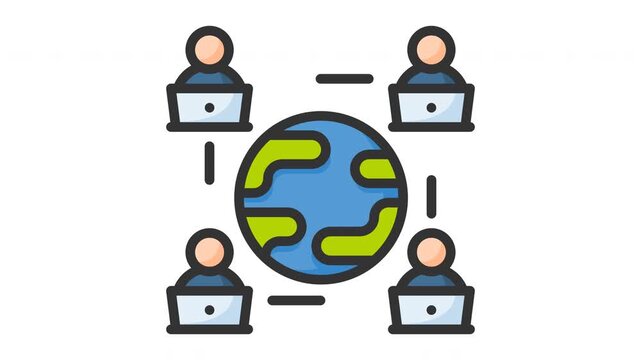 Animated remote team icon