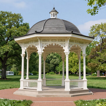 Sketch Gazebo Dome. Gazebo At Fdr Park, South Philadelphia, Usa
