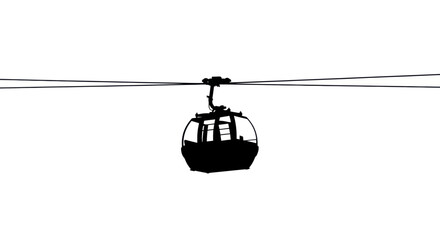 Cable Car Silhouette Vector Illustration © Steven