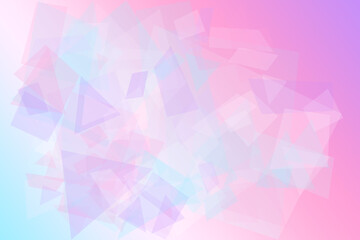 Fototapeta premium Dreamy soft pink and blue geometric facets create a calming abstract background ideal for creative ads, presentations, app screens, and modern brand design.