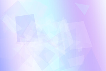 Fototapeta premium A tranquil abstract background of overlapping translucent squares and facets in soft purple and blue, ideal for web headers, presentations, and design accents.