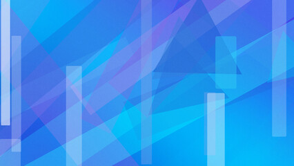 Fototapeta premium Vibrant abstract blue geometric design with layered translucent blocks, creating a calm futuristic mood ideal for tech, branding, and presentation backdrops.