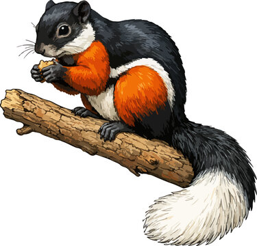 Callosciurus prevostii illustration art 1