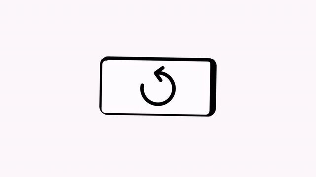 Rotate Your Phone or mobile rotation animation, Turn you Smartphone and rotate device screen animation on transparent background