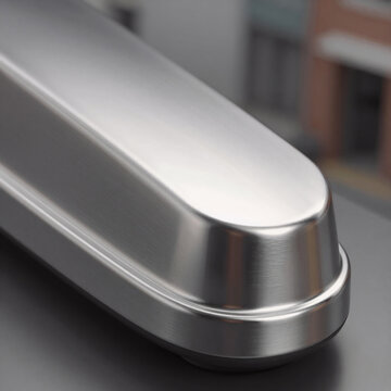 Vector Art Texture Quicksilver. A Polished Silver Metal Texture With Reflective Background