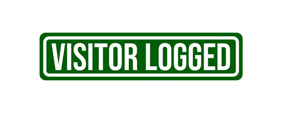 Visitor Logged Stamp for Entry Registration and Security Record Verification