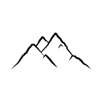 Mountain Vector Stock Illustration Design Template.