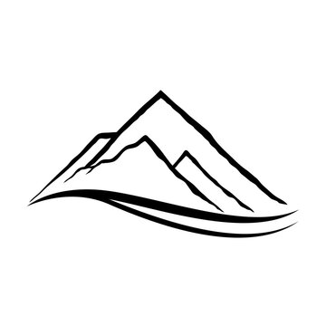 Mountain Vector Stock Illustration Design Template.