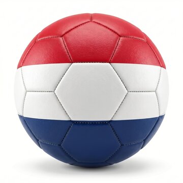 HD soccer ball with Netherlands flag isolated on white background 