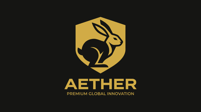 Aether Premium Global Innovation Rabbit Logo Design.