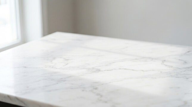 Premium White Marble Surface Mockup Background