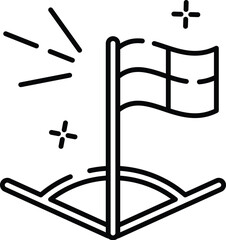 Doodle Style Pitch Corner Flag Icon © ibrahim