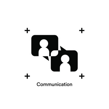 Interlocking head silhouettes against a white background represent connection and dialogue communication dialogue conversation interpersonal collaboration teamwork silhouette black and white