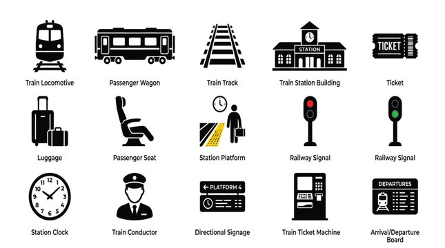 Train station icons show transport.