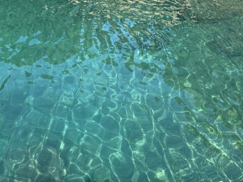 Sea blue turquoise beautiful crystal clear water.