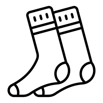 Pair Of Soccer Socks Outline Icon