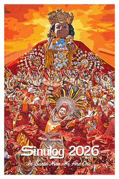 Sinulog Festival, Cebu, Philippines, Street Dancing with Festival Queen, Sinulog 2026 poster mockup 