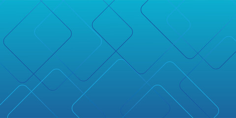 Obraz premium Abstract cyan blue background with rounded diamond outline pattern eps10