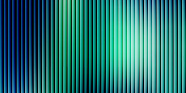 Glass gradient texture with teal and navy ripple pattern and smooth light distortion. Wavy abstract flow, futuristic blur effect, reeded vertical displacement. Vector illustration