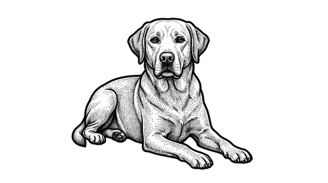 Labrador Retriever Dog Breed Portrait.