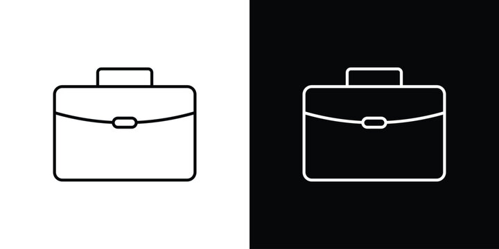 Briefcase icon graphics editable linear strokes