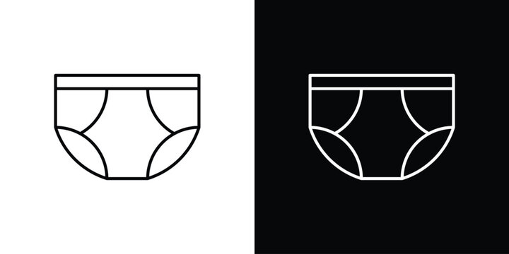 Underpants icon graphics editable linear strokes
