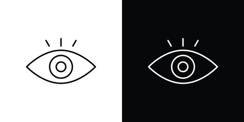 Obraz premium Visible icon graphics editable linear strokes