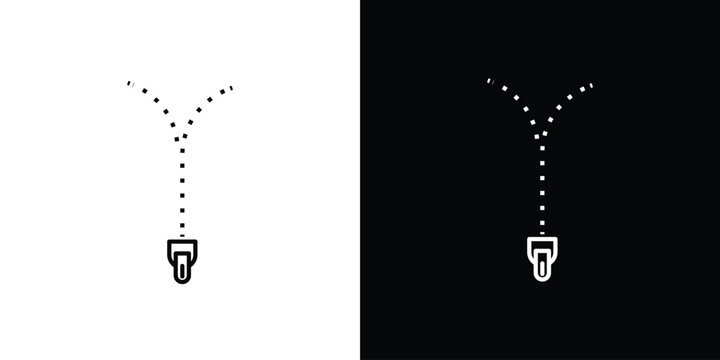 Zip icon graphics editable linear strokes