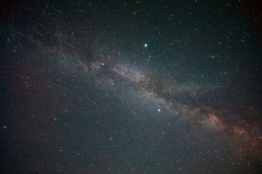 Summertime Milky Way stars and constellations.