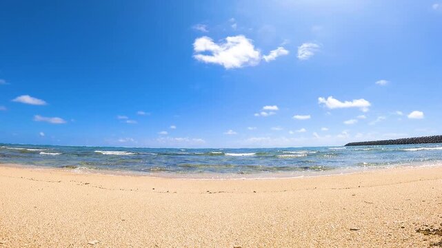 定点の波映像 沖縄県うるま市 津堅島 セナハ浜