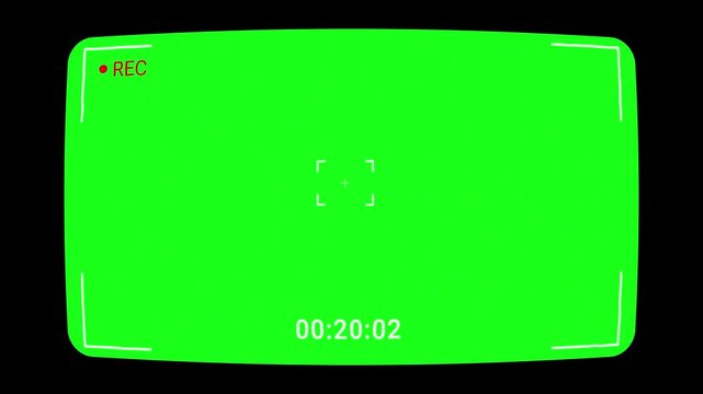 Digital camera recording screen overlay on green screen. 4K Video