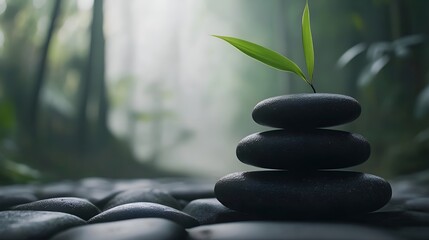 Obraz premium zen stones and bamboo