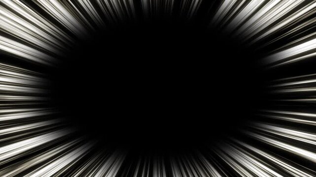 Anime style radial speed lines motion blur overlay. 4K Video