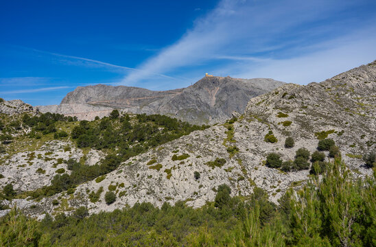 Mallorca, Spanien: Wanderung im Norden der Insel, Serra de Tramuntana zum Puig des Tossals Verds - Blick auf den Puig Major