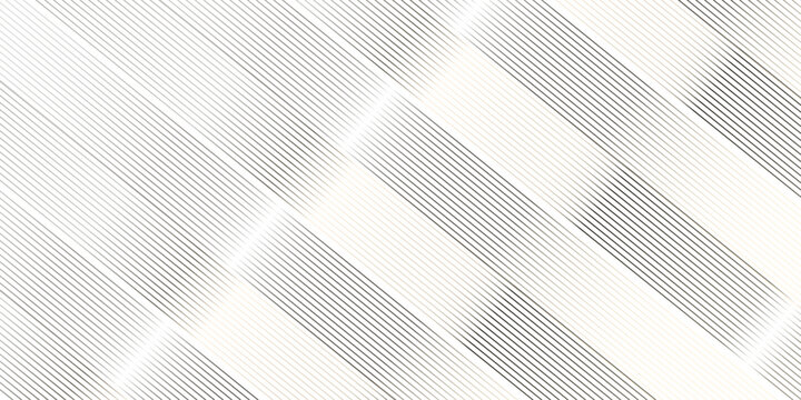 Vector seamless oblique, stripe diagonal stylish wave grid thin technology fabric line texture pattern. geometric fabric stripe line black and gray gradient beautiful repeat design.