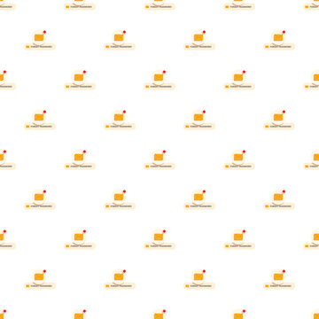 Email envelope with notification and forgot password button creating a seamless pattern