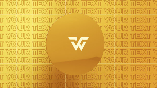 Golden 3D Spinning Coin Logo Reveal Luxury Brand Loop &ndash; Widescreen