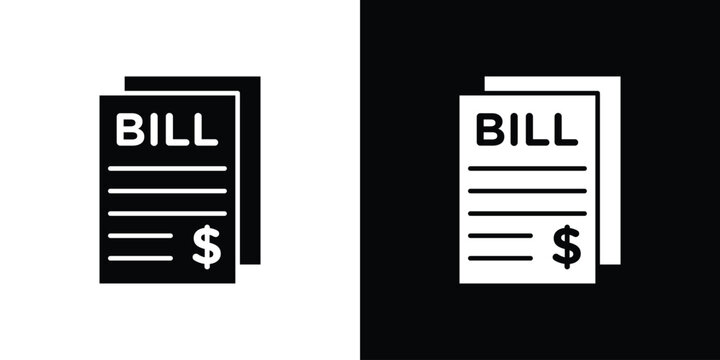Bills icon logo for designer or illustrator.