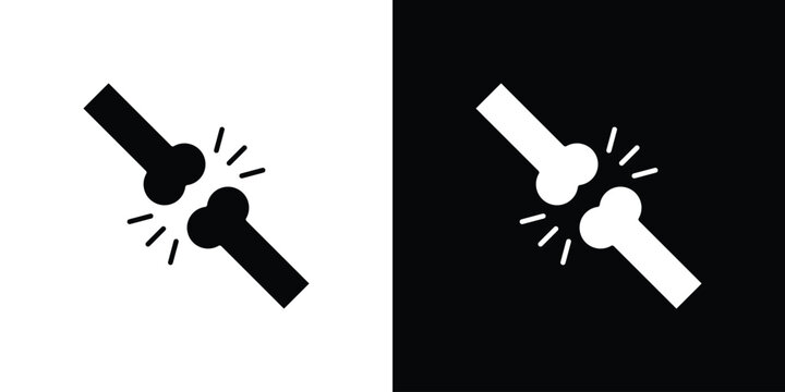 Bones icon logo for designer or illustrator.