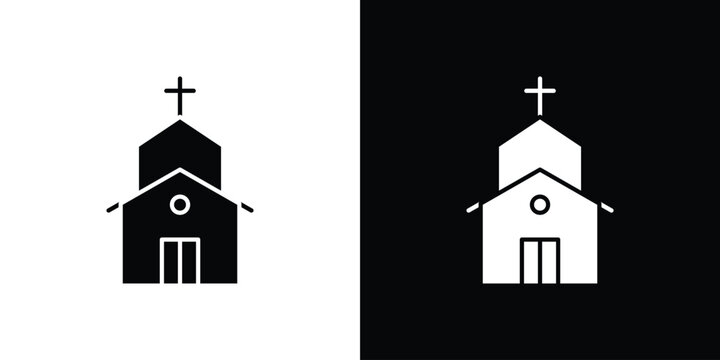 Church icon logo for designer or illustrator.